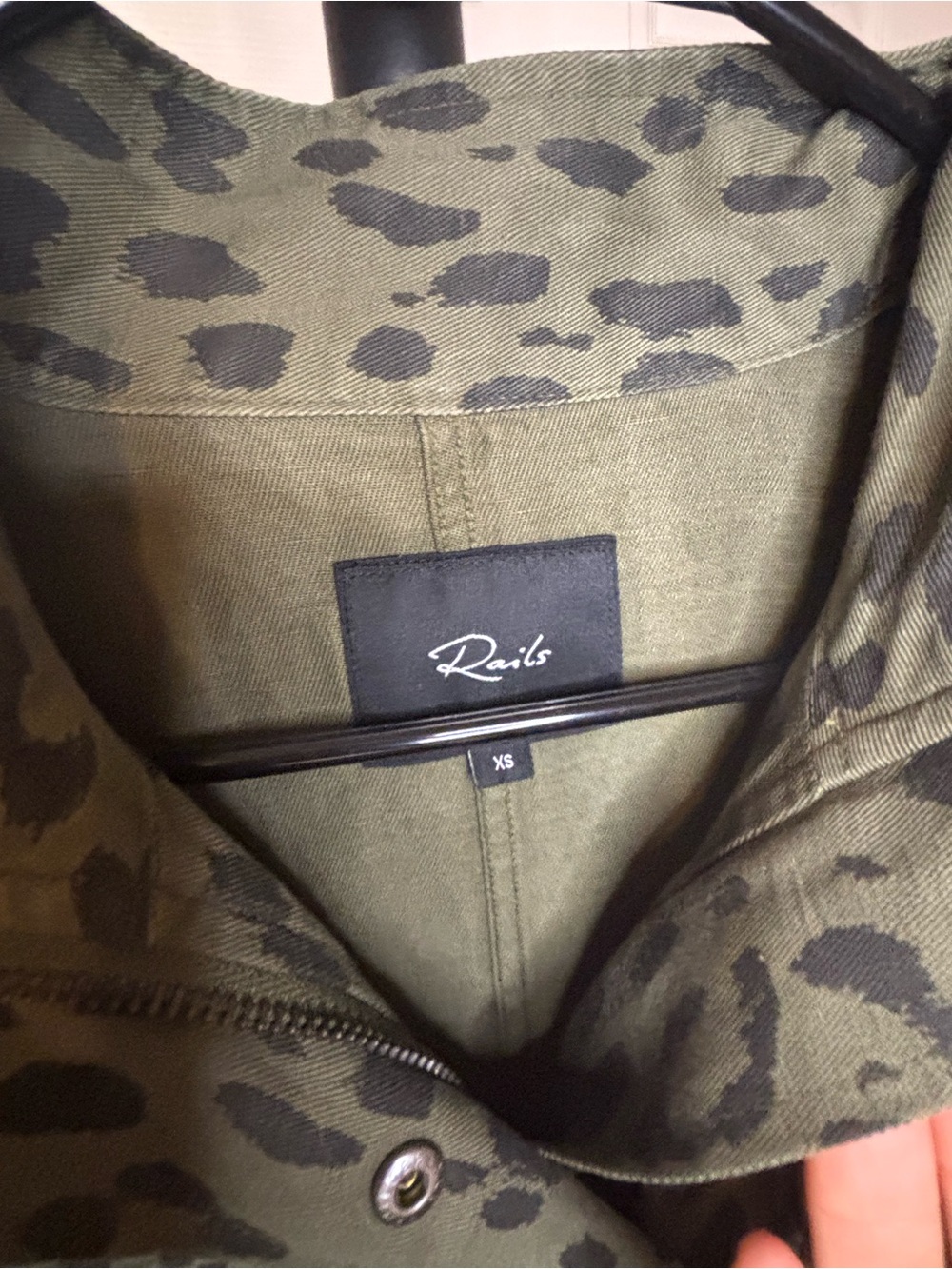 Rails Olive Leopard Utility Jacket - Picture 3 of 7